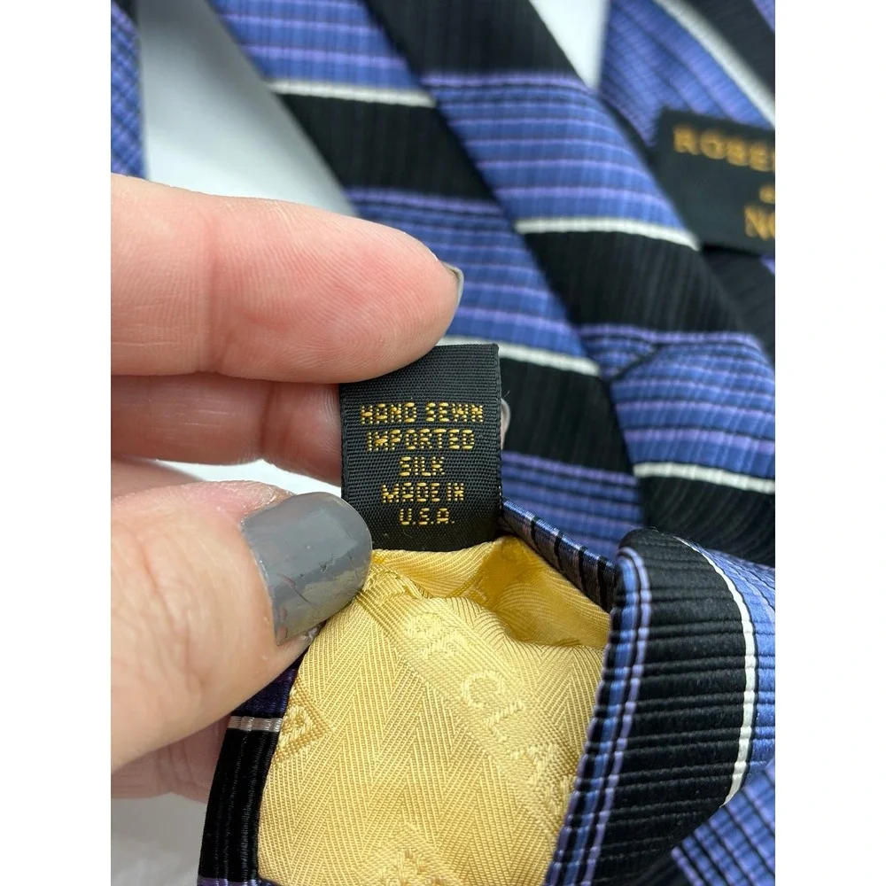 Robert Talbott, Best of Class, Periwinkle/Navy Necktie, Silk, Made USA